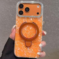 Coque de téléphone CaseRich de luxe en TPU+PC, style Ins, avec anneau magnétique pour objectif, IMD, antichoc, pour 17/16/15/14/13 Pro Max