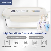 Contenants alimentaires en verre borosilicate chauffables et micro-ondables, hermétiques, grande capacité, anti-fuite, pour la vente en gros
