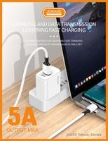 JOKADE - Cable USB a Micro USB de Silicona Flexible de 1 Metro, Resistente a la Flexión, Carga Rápida, Cable de Datos para Teléfono Inteligente
