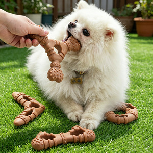 Jouet pour chien populaire à l'international, bâton à mâcher en forme d'os, durable, nettoyant pour les dents, amusant et divertissant pour les petits et moyens chiens - Product Image 1