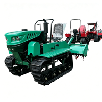 Tracteur agricole chenillé polyvalent 35 CV à double usage, ensemble complet pour la culture du riz paddy et des cultures sèches