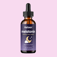 Gouttes liquides de mélatonine, racine de valériane, L-théanine, soutien au sommeil, soutien immunitaire, complément alimentaire, saveur naturelle de baies, 60 ml, adulte