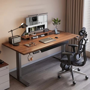 Escritorio de Oficina de Madera Sólida con Elevación Eléctrica, Vidrio <span class=keywords><strong>Templado</strong></span>, Escritorio Inteligente, Escritorio de <span class=keywords><strong>Estudio</strong></span> - Product Image 2