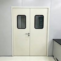 Porte battante hermétique double en acier inoxydable pour salles blanches, laboratoires, industries pharmaceutiques et environnements contrôlés