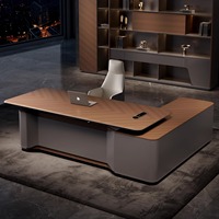 Bureau réglable en hauteur ensemble de table et de chaises de bureau de PDG bureau debout électrique en forme de L mobilier de bureau exécutif Design moderne