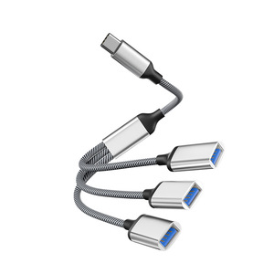 Extensor Multipuerto Inteligente USB 2.0 <span class=keywords><strong>Tipo</strong></span>-<span class=keywords><strong>C</strong></span> de Aleación de Aluminio de Alta Calidad, 25 cm, Divisor de Carga, Convertidor <span class=keywords><strong>OTG</strong></span> Multiinterfaz - Product Image 6