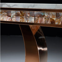 Meubles de salon en gros, table console en marbre, table d'entrée moderne de luxe, table de salon en pierre artificielle à vendre