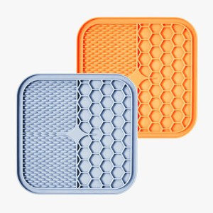 Alfombrilla de silicona para alimentación lenta de perros y gatos con espátula, cuenco para comer con base antideslizante y ventosas para la salud de tu mascota - Product Image 2