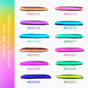12 Renk 9D Kedi Gözü Manyetik Tırnak Tozu Güçlü Bukalemun Krom Ayna Parıltılı Pigment Tırnak Sanatı Jel Ojeleri için - Product Image 4
