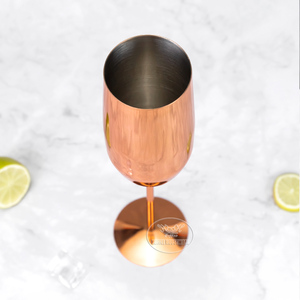 Rose Gold 250ml Mirror Polishing Stainless Steel Break Resistant Stemmed Sparking Wine Glass <strong>Champagne</strong> <strong>Flute</strong> for Bar Restaurant - Product Image 5