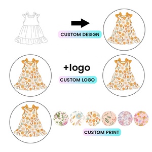 Vestito per Bambine Kerui, Abito Senza Maniche con Stampa Floreale Personalizzata, Fiocco e Volant, Vestito Intero per Ragazze Adolescenti - Product Image 4
