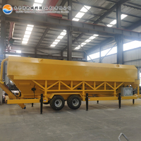 Silo de stockage de béton de type horizontal portable mobile de 20 tonnes pour cendres volantes silo de ciment à trémie avec roues