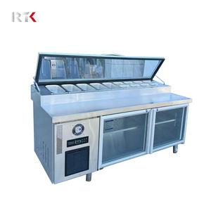 Station de barman de haute qualité RTK pour banquets [<span class=keywords><strong>Table</strong></span> de préparation de pizzas en acier inoxydable, équipement de réfrigération] - Product Image 1