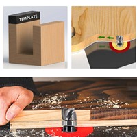 Fraise à rainurer ultra-performante à coupe ascendante, motif en spirale, pour le travail du bois, tige de 1/4 pouce