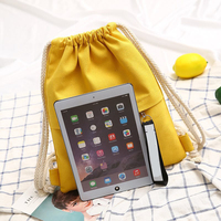 Sac à dos décontracté unisexe en toile avec fermeture à cordon, étanche, capacité inférieure à 23L, doublure en polyester, vente en gros