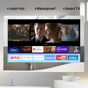 Sıcak satış akıllı banyo TV lüks akıllı ayna TV IP66 su geçirmez Full HD TV için otel