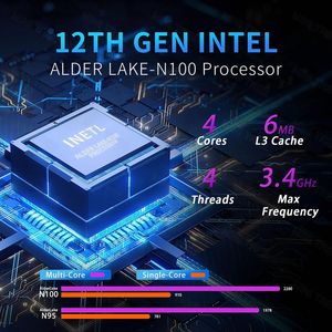 Yeni Cep Mini Bilgisayarı Tel N100 12G LPDDR5 256GB/512GB Win10 Oyun Bilgisayarı 3*USB3.2 HD2.0 4K 60Hz M.2 NVME WIFI5 Mini Bilgisayar Stick - Product Image 3