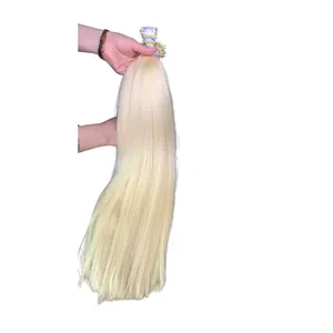 Keratin Nano Tip Color Virgin Hair Nano-Tip Bone Straight Virgin Human Hair From Vietnam Wholesale Bundles 100%