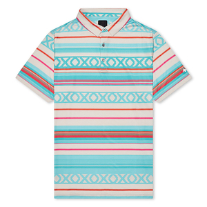 Yingling OEM Slim Fit évacuation de l'humidité UPF 50 + Protection solaire rayure Performance Jersey Polo col rond t-shirts pour unisexe - Product Image 4