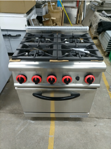 Nhà Máy Bán Thép Không Gỉ Gas 4-Burner Phạm Vi Với Tủ Thương Mại Gas Phạm Vi Lò Bếp Nhà Hàng Bếp Với Vỉ Nướng - Product Image 2