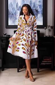 BR1665 Imprimer Riche Bazin Dashiki Top Automne Hiver Dashiki Femmes Africaines Lond Robes Vêtements - Product Image 6