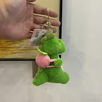 Mignon dinosaure sac à dos école à sauter pendentif en peluche dessin animé unisexe conception personnalisée poupée PP coton rempli porte-clés réglable