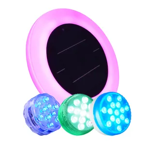 LED Light Swimming Pool Underwater Solar Floating Pool Lights Waterproof Swimming Pool Accessaries Remote LED Submersible Lights