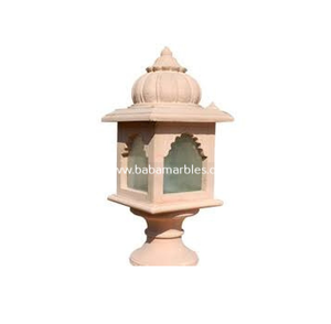 Lampe en pierre de Jodhpur artistique, écologique, durable, design moderne pour la décoration de la cour extérieure, par BABA MARBLES - Product Image 1