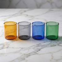 Mug à café en verre borosilicate personnalisé multicolore avec logo - 200 ml 350 ml - Ensemble de tasses à boire colorées minimalistes - Boîte cadeau OEM en gros