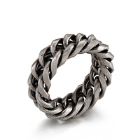 Balrykalen — bagues de chaîne épaisse en acier inoxydable pour hommes, bijoux féminins, plaqué or 18K