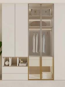 Modern <b>White</b> Wooden Wardrobe Beautiful Closet for Home Clothes Storage <b>Cabinet</b> - Product Image 3