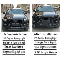 Faros LED para Audi Q7 2006-2015, Lentes de Proyector Láser Retrofit + Luces de Circulación Diurna