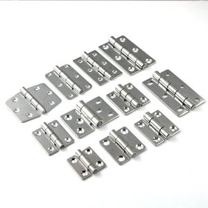 Bisagras de puerta de madera negras sin ranuras, bisagra de acero inoxidable engrosada - Product Image 1