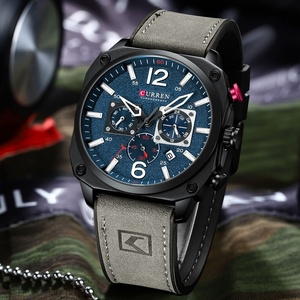 curren 8398 Watches Men Quartz Wristwatches for Male Luminous Chronograph Dial Leather <b>Clock</b> curren Watches Prices - Product Image 4