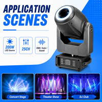 Projecteur LED BSW 3-en-1 haute puissance 200W avec rotation annulaire et projecteur de gobos pour DJ, discothèque, mariage et éclairage de scène
