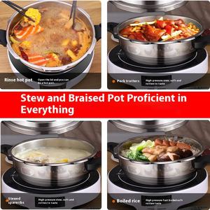 Mini <span class=keywords><strong>autocuiseur</strong></span> à usage domestique antidéflagrant en acier inoxydable épaissi compatible avec l'induction de gaz pour les aliments pour bébés - Product Image 5