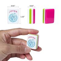 Moderno Juego de Mahjong Americano Portátil de Acrílico Rojo Rosa de Lujo Automático para Reuniones Familiares y Entretenimiento