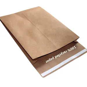 Customize Biodegradable Biodegradable Expandable Kraft Paper Mailer Gusset Kraft Paper Envelope For Documents