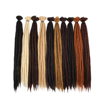 Vente en gros usine : Tresses synthétiques dreadlock de 20 et 36 pouces en fibre haute température, locs au crochet, double trame, teintes à l'eau chaude