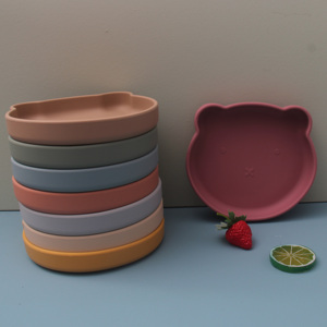 Plato de Silicona Personalizado Libre de BPA, Plato Dividido de Grado Alimenticio, Set de Alimentación para Bebés, Plato para Niños Pequeños - Product Image 2