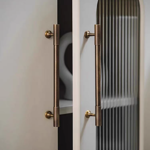 Puxadores e Maçanetas de Porta de Armário em Bronze Sólido Estilo Francês Americano Minimalista para Móveis e Guarda-Roupas - Product Image 6