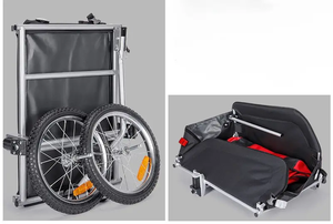 Remorque de vélo pliable de conception durable de sécurité en métal remorque de camping-car remorque de vélo pliable de ferme - Product Image 4