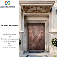 Porte d'entrée extérieure en acier moderne de haute qualité avec serrure dissimulée pour appartements et villas