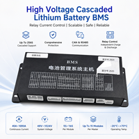 ECBMS 160S Baterai Lithium Tegangan Tinggi Cerdas BMS Power Bank PCBA EC-HV-MC1+EC-HV-SC9+Layar LCD 4.3 inci CAN RS485