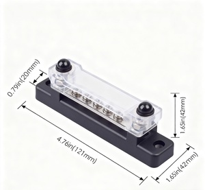 Barre de distribution de courant M6 <span class=keywords><strong>12V</strong></span> 1/4 pouce, bloc de distribution de courant 150A, <span class=keywords><strong>bornier</strong></span> <span class=keywords><strong>électrique</strong></span>, barre de distribution pour camion, <span class=keywords><strong>bateau</strong></span>, voiture, camping-car, VR - Product Image 2