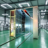 Ligne de pulvérisation automatique de poudre pour le processus de revêtement anticorrosion des composants de charpente en acier