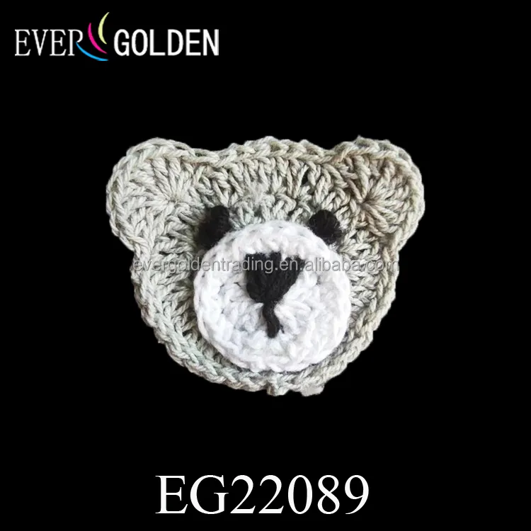 Aksesori Beruang Imut Kecil Kualitas Tinggi Hiasan Hewan Pakaian Dekorasi Crochet Appliques untuk Tambalan Garmen