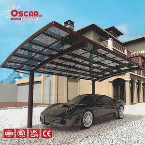 Pergola sur mesure à montage unique, design moderne, abri solaire en métal pour <span class=keywords><strong>voiture</strong></span> dans la voie d'accès, le parking ou la cour, abri <span class=keywords><strong>de</strong></span> <span class=keywords><strong>voiture</strong></span> en aluminium - Product Image 1