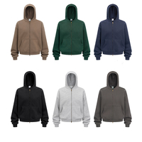 Sudadera con capucha de algodón extragrande con cremallera, bordado 3D y estampado digital, personalizada, unisex, para invierno, con bolsillos de forro polar, logotipo OEM, venta al por mayor