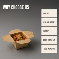 Boîte à lunch en papier kraft recyclable et écologique pour la vente en gros OEM, conteneur alimentaire pour restaurant à emporter, compatible micro-ondes